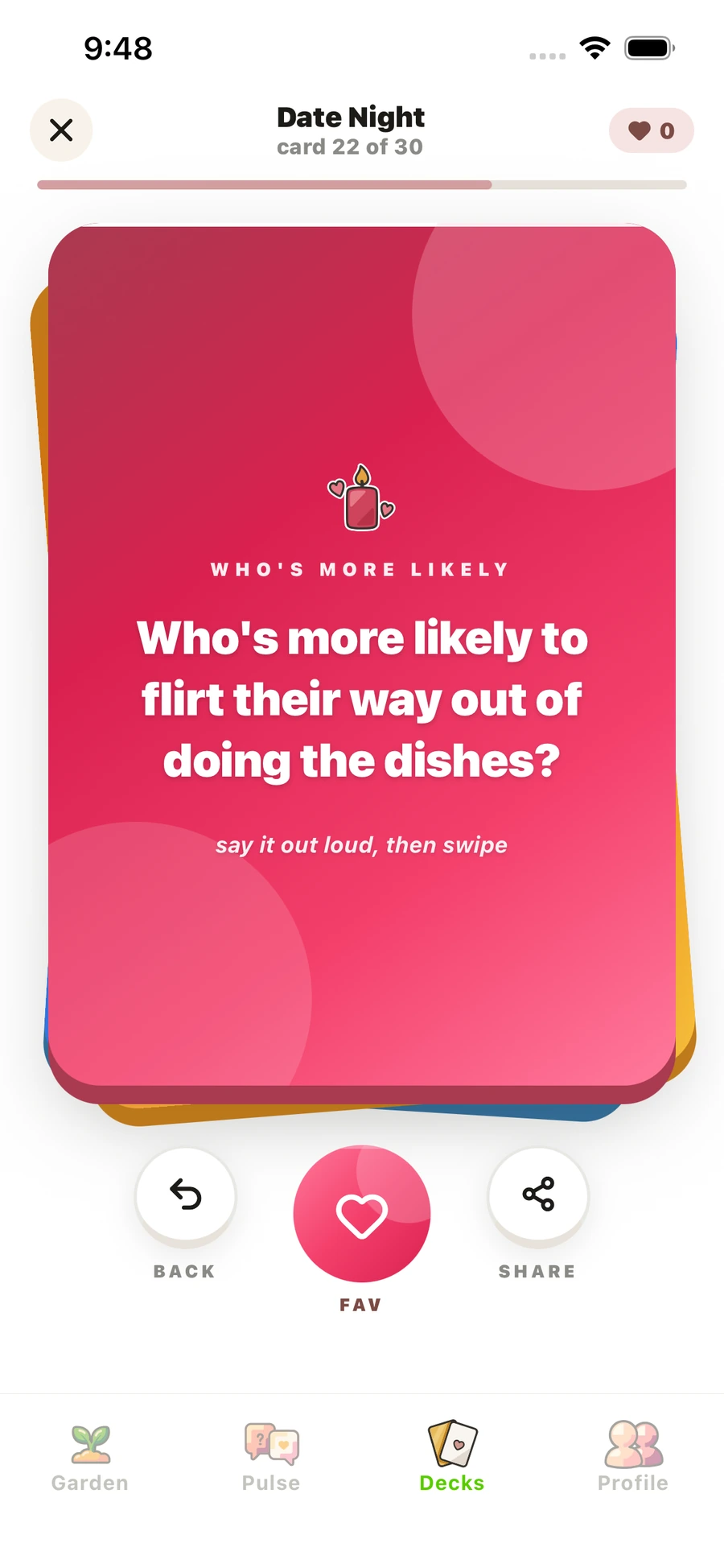 Who's more likely to flirt their way out of the dishes?